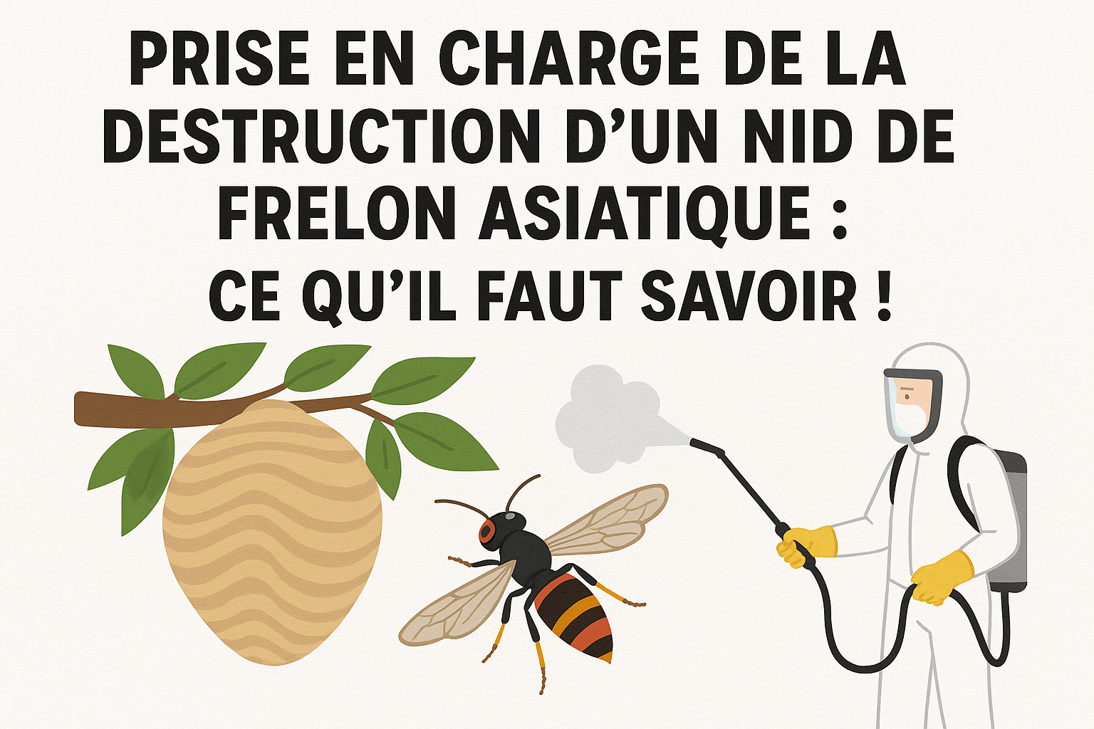 Prise en charge de la destruction d’un nid de frelon asiatique : ce qu’il faut savoir